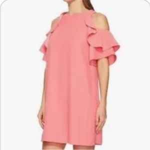 Kate Spade Flutter Sleeve Bright Pink Shift Dress